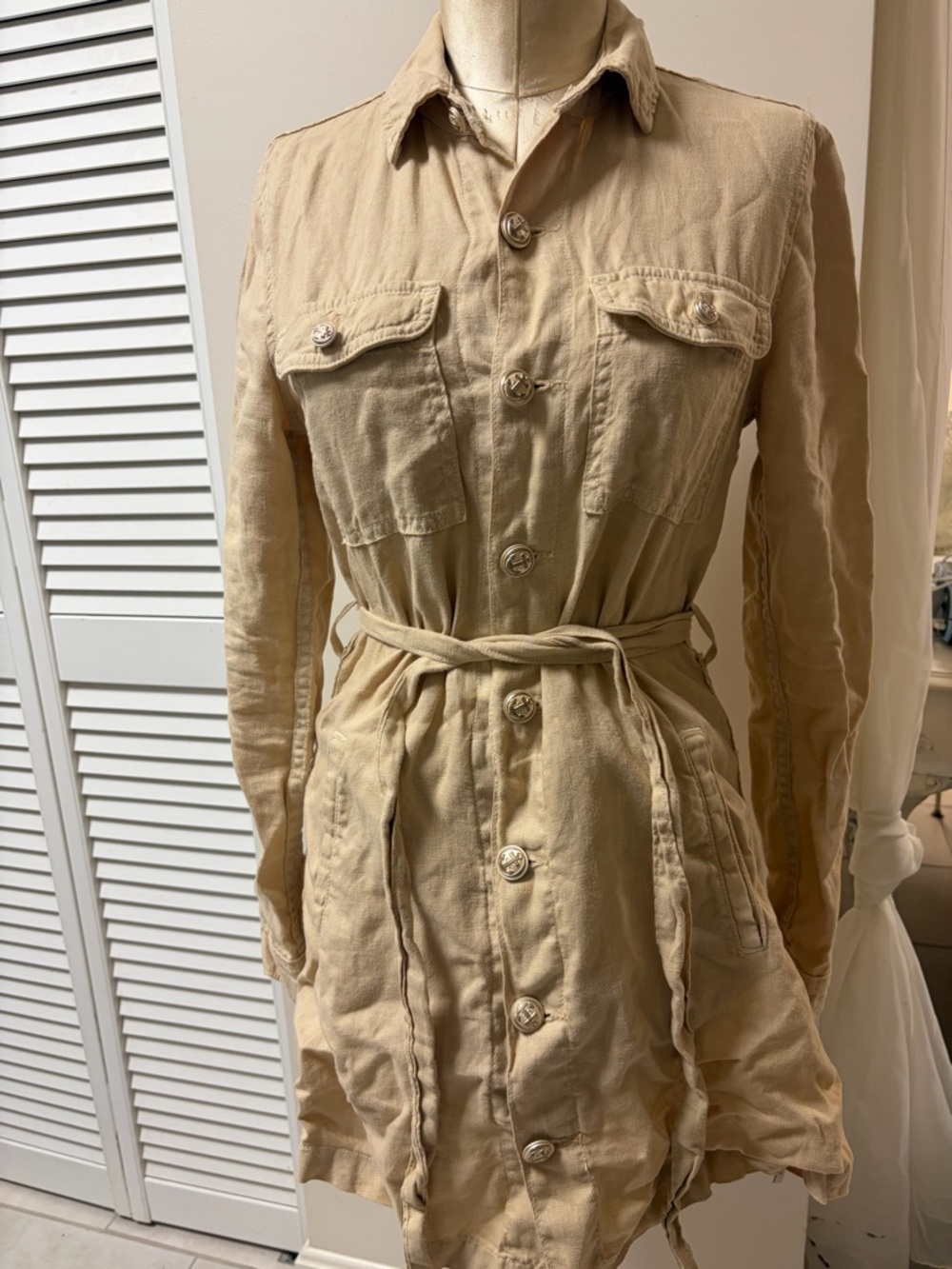 Women's Beige Linen Tunic/ Dress